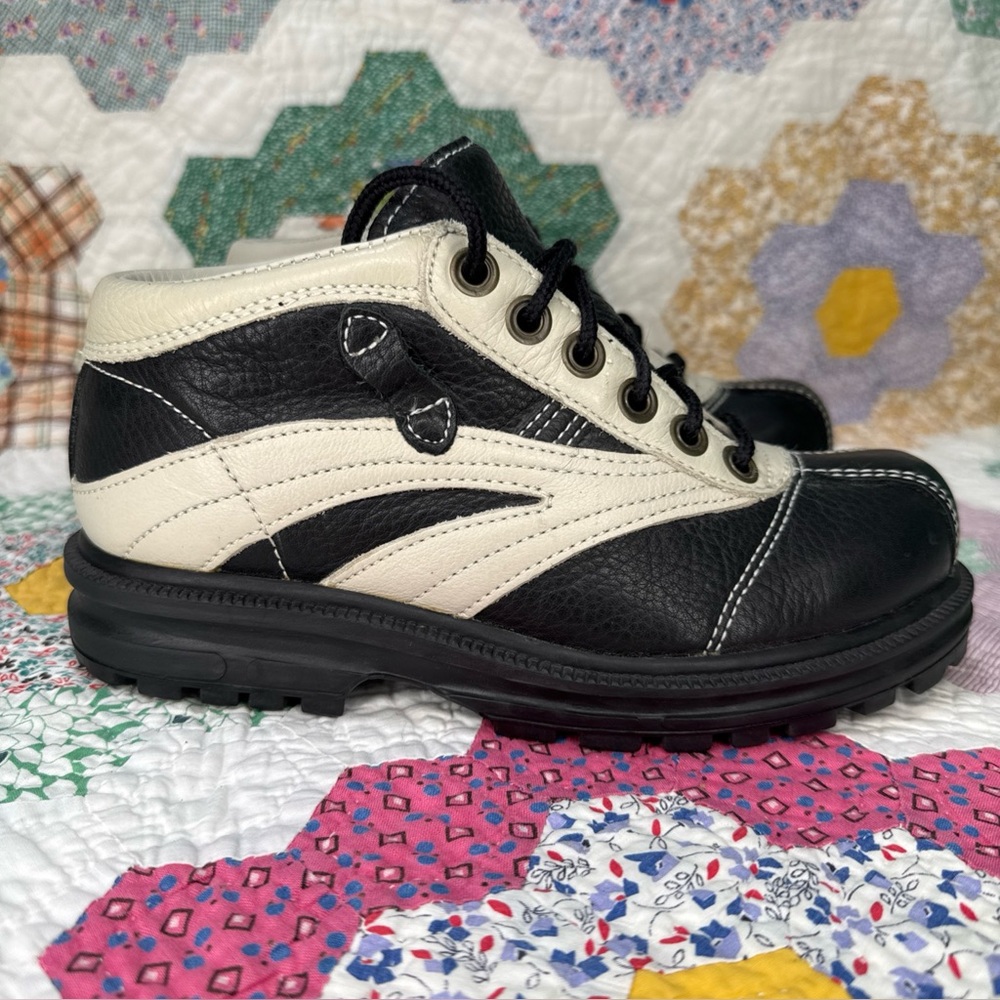 Vintage Nine West Chunky 90s Y2K Lace-up Sneaker Boots Size 6.5